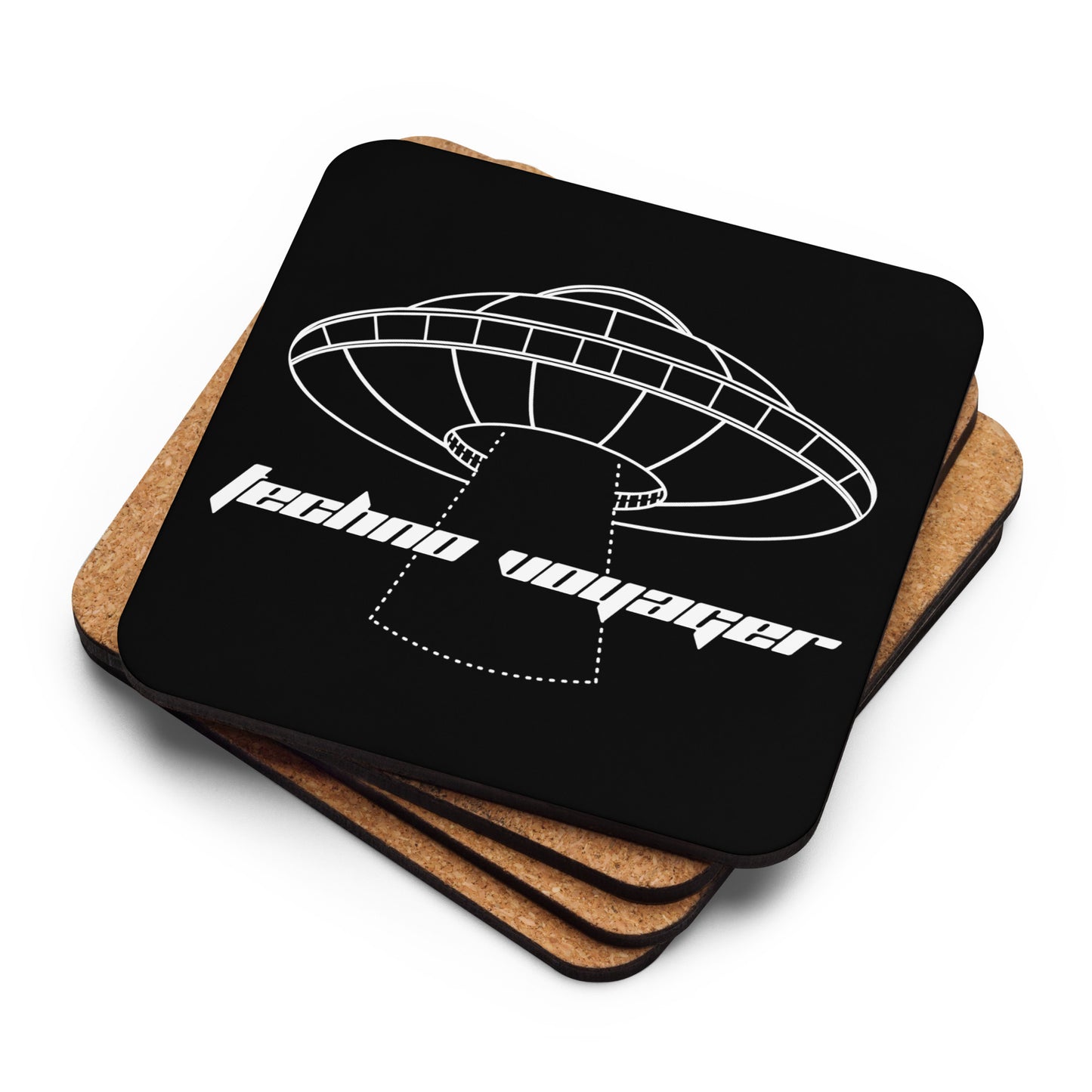 'OG-TECHNO-VOYAGER' Cork-Back Coaster