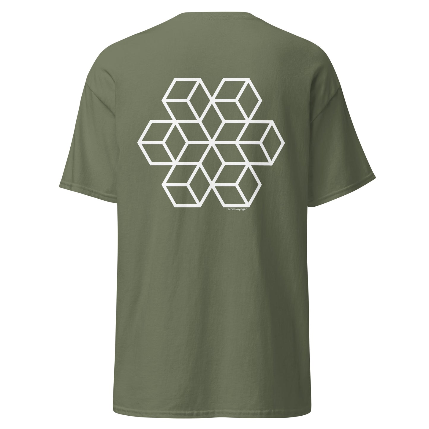 'GEO-BLOCK' Back Print T-Shirt