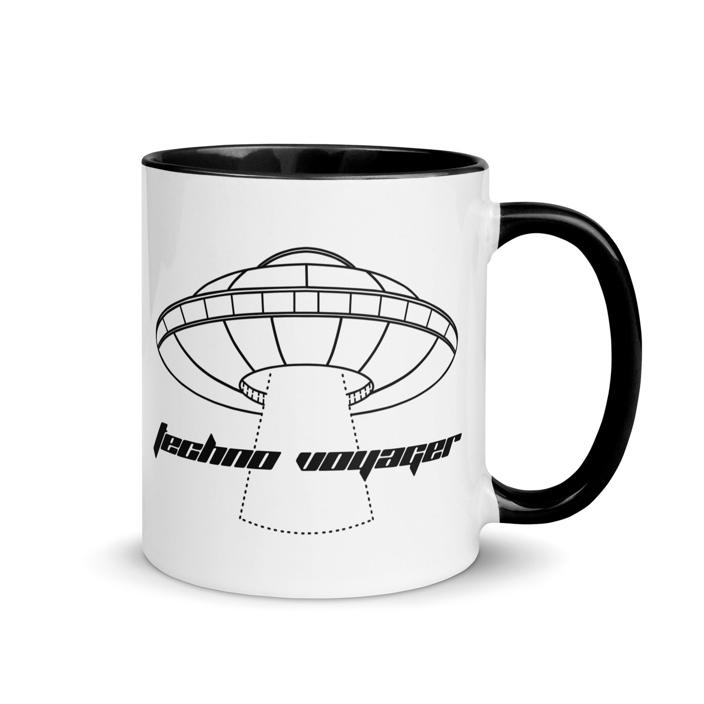 'OG-TECHNO-VOYAGER' Black and White Mug
