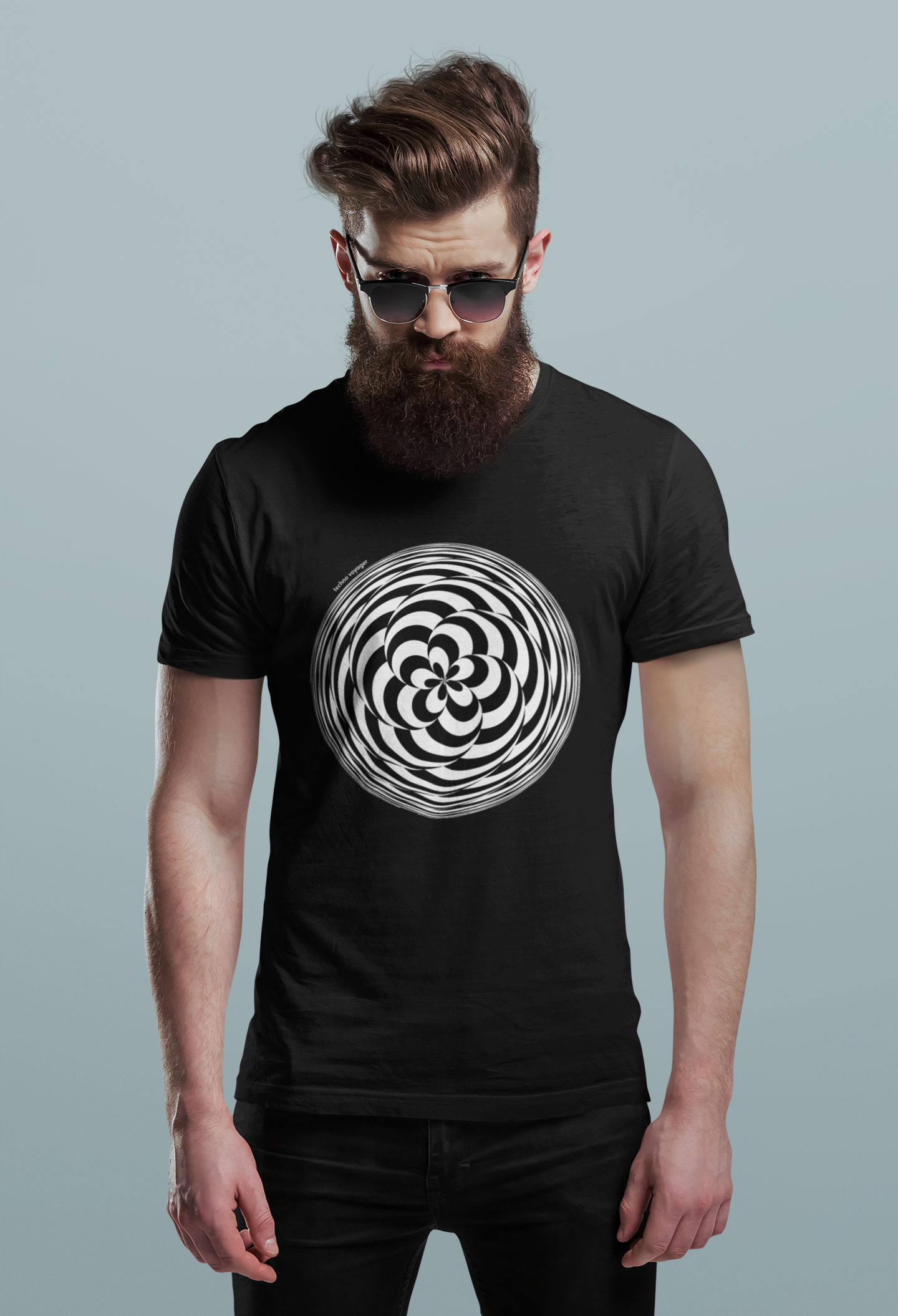 'CHECKBOARD-SPIRAL' Unisex T-Shirt